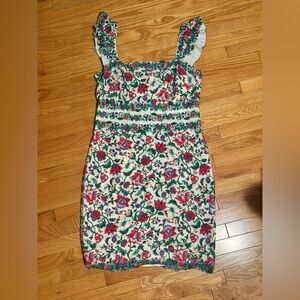 Like New Tadashi Shoji Ximena Floral Mitif Sleeveless Midi  Sheath Dress Size 16